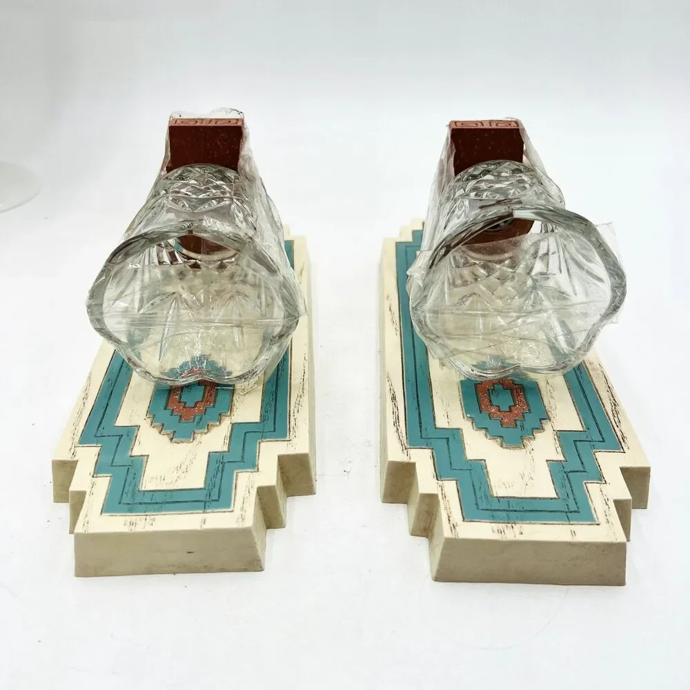 Vtg 7pc Burwood Aztec Mirror Shelf Southwest Home Interiors Wall Decor